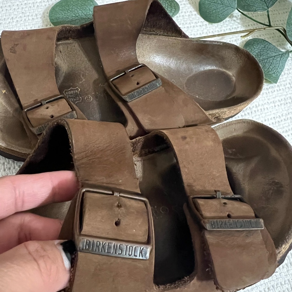 Birkenstock size 40 Brown Double Strap Sandals unisex - Picture 8 of 11